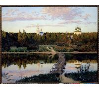 SERENDIPITP Quadri da Parete Quadri Stampe Dipinto su Tela Classico Si unisce a strade sterrate e conduce nella foresta da di Isaak Ilyich Levitan per la Decorazione Della Parete 60x90cm