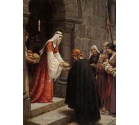 SERENDIPITP Quadri da Parete Quadri Stampe Dipinto su Tela Classico Studio per la Carità di Santa Elisabetta d'Ungheria di Edmund Blair Leighton per la Decorazione Della Parete 60x90cm