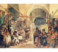 SERENDIPITP Quadri da Parete Quadri Stampe Dipinto su Tela Classico un bazar turco di Amadeo Preziosi per la Decorazione Della Parete 60x90cm