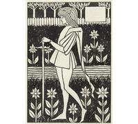 SERENDIPITP Quadri da Parete Quadri Stampe Dipinto su Tela Classico una pagina di Aubrey Beardsley per la Decorazione Della Parete 60x90cm