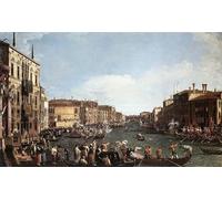 SERENDIPITP Quadri da Parete Quadri Stampe Dipinto su Tela Classico una Regata sul Canaldi Antonio Canal per la Decorazione Della Parete 60x90cm