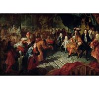 SERENDIPITP Quadri da Parete Quadri Stampe Dipinto su Tela Classico XIV riceve l'ambasciatore persiano Mohammed Reza Inizio di Charles Antoine Coypel per la Decorazione Della Parete 60x90cm