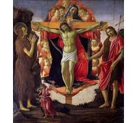 SERENDIPITP Quadri Stampe Dipinto su Tela Classico il Santo con i Santi Govannis Battista Maria Maddalena Tobia e Raffaele. di Sandro Botticelli per la Decorazione Della Parete 60x90cm