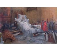 SERENDIPITP Quadri Stampe Dipinto su Tela Classico Sarah Bernhardt nel ruolo principale di Santa Teresa d'Avila nella commedia La Vierge D'Avila per la Decorazione Della Parete 60x90cm