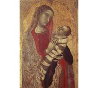 SERENDIPITP Quadri Stampe Stampe da Parete Per Quadri Quadro su Tela Dama col Bambino di Ambrogio Lorenzetti per Decorazioni per la Casa 60x90cm