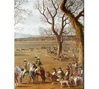 SERENDIPITP Quadri Stampe Stampe da Parete Per Quadri Quadro su Tela Ferdinando Iv a caccia di cinghiali nella tenuta di Cassano di Jacob Hackert per Decorazioni per la Casa 60x90cm