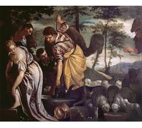 SERENDIPITP Quadri Stampe Stampe da Parete Per Quadri Quadro su Tela Giacobbe al pozzo di Paolo Veronese per Decorazioni per la Casa 60x90cm