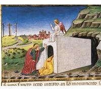 SERENDIPITP Quadri Stampe Stampe da Parete Per Quadri Quadro su Tela gli Apostoli Pietro e Govannis Scoprono la Tomba del Cristo Vuoto di Cristoforo De Predis per Decorazioni per la Casa 60x90cm