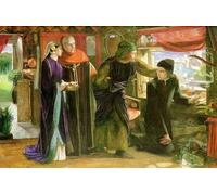 SERENDIPITP Quadri Stampe Stampe da Parete Per Quadri Quadro su Tela il Primo Anniversario della Morte di Beatrice di Dante Gabriel Rossetti per Decorazioni per la Casa 60x90cm