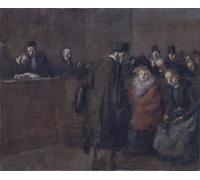 SERENDIPITP Quadri Stampe Stampe da Parete Per Quadri Quadro su Tela il tribunale Scene De Tribunal di Jean Louis Forain per Decorazioni per la Casa 60x90cm