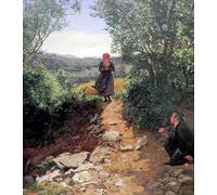 SERENDIPITP Quadri Stampe Stampe da Parete Per Quadri Quadro su Tela l'atteso di Ferdinand Georg Waldmuller per Decorazioni per la Casa 60x90cm