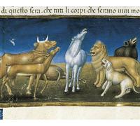 SERENDIPITP Quadri Stampe Stampe da Parete Per Quadri Quadro su Tela Le stelle cadranno dal cielo davanti agli occhi degli animali Miniatura di Cristoforo De Predis per Decorazioni per la Casa 60x90cm