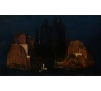 SERENDIPITP Quadri Stampe Stampe da Parete Per Quadri Quadro su Tela L'isola dei morti di Arnold Böcklin per Decorazioni per la Casa 60x90cm