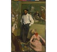 SERENDIPITP Quadri Stampe Stampe da Parete Per Quadri Quadro su Tela L'uomo e il burattino di Edgar Degas per Decorazioni per la Casa 60x90cm