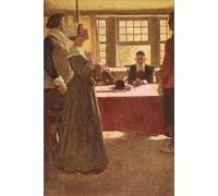 SERENDIPITP Quadri Stampe Stampe da Parete Per Quadri Quadro su Tela Mary Dyer portata davanti al governatore Endicott di Howard Pyle per Decorazioni per la Casa 60x90cm
