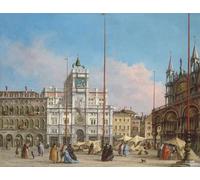 SERENDIPITP Quadri Stampe Stampe da Parete Per Quadri Quadro su Tela Piazza Di San Marco Guardando Verso La Torre Orologio Di Francesco Guardi per Decorazioni per la Casa 60x90cm