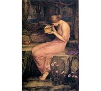 SERENDIPITP Quadri Stampe Stampe da Parete Per Quadri Quadro su Tela Psiche che apre la scatola d'oro di John William Waterhouse per Decorazioni per la Casa 60x90cm