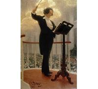 SERENDIPITP Quadri Stampe Stampe da Parete Per Quadri Quadro su Tela Ritratto del compositore russo Anton Grigoryevich Rubinstein di Ilya Efimovich Repin per Decorazioni per la Casa 60x90cm