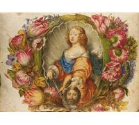 SERENDIPITP Quadri Stampe Stampe da Parete Per Quadri Quadro su Tela Ritratto della granduchessa Vittoria Della Rovere come Giuditta di Giovanna Garzoni per Decorazioni per la Casa 60x90cm