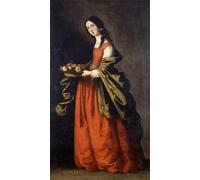 SERENDIPITP Quadri Stampe Stampe da Parete Per Quadri Quadro su Tela Santa Dorotea di Francisco De Zurbaran per Decorazioni per la Casa 60x90cm