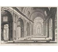 SERENDIPITP Quadri Stampe Stampe da Parete Per Quadri Quadro su Tela Statua interna della Basilica di San Pietro in Vaticano di Battista Piranesi per Decorazioni per la Casa 60x90cm