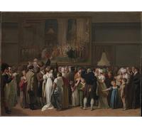 SERENDIPITP Quadri Stampe Stampe da Parete Per Quadri Quadro su Tela The Public Viewing L'incoronazione di David al Louvre di Louis leopold Boilly per Decorazioni per la Casa 60x90cm