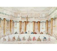 SERENDIPITP Quadri su Tela Stampa su Tela da Parete Cena festiva data per celebrare il matrimonio di Armand Polignac di Francesco Guardi per L'arredamento Della Camera da Letto 60x90cm