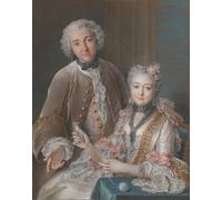SERENDIPITP Quadri su Tela Stampa su Tela da Parete François De Jullienne e sua moglie Marie Élisabeth De Séré De Rieux di Charles Antoine Coypel per L'arredamento Della Camera da Letto 60x90cm
