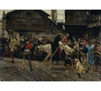SERENDIPITP Quadri su Tela Stampa su Tela da Parete L'ignominioso ingresso a Stoccolma di Peder Sunnanvader e del maestro Knut di Carl Gustaf Hellqvist per L'arredamento Della Camera da Letto 60x90cm