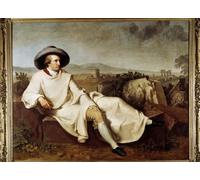 SERENDIPITP Quadri su Tela Stampa su Tela da Parete Ritratto di Johann Wolfgang Goethe nella campagna romana di Johann Heinrich Wilhelm Tischbein per L'arredamento Della Camera da Letto 60x90cm