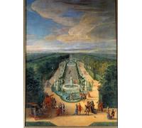SERENDIPITP Quadri su Tela Stampa su Tela da Parete Veduta del boschetto della Galerie Des Antiques nei giardini di Versailles Dipinto di Jean Baptiste per L'arredamento Della Camera da Letto 60x90cm