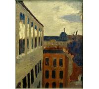 SERENDIPITP Quadri su Tela Stampa su Tela da Parete Vista dalla finestra dello studio dll'artistas a Parigi di Paula Modersohn Becker per L'arredamento Della Camera da Letto 60x90cm