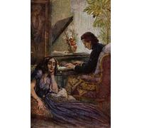 SERENDIPITP Stampe da Parete Per Quadri Quadro su Tela Cartolina raffigurante George Sand che ascolta Frederic Chopin suonare il pianoforte di Adolf Karpellus per Decorazioni per la Casa 60x90cm