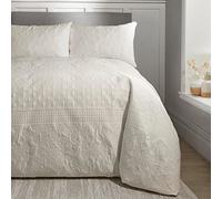 Serene - Avery Stripe - Set copripiumino con finitura pesca - Letto king size in naturale