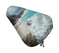Serene Coastal - Coprisedile per bicicletta, morbido, imbottito, per uomo e donna, comodo, impermeabile, con coulisse, per mountain bike