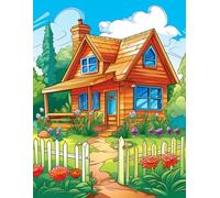 Serene Farmhouse Coloring Book: Country Homes Surrounded by Blossoms and Calm 500 pages.: Perfect for all ages who dream of life among blossoms and barns.