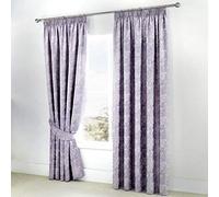 Serene Foderato Matita Tende con fermatenda, 55% Cotone, 45% Poliestere, Lavanda, 167,6 cm Larghezza x 228,6 cm Goccia (168 x 229 cm)