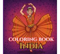 Serene India | Adult Coloring Book of Landmarks, Culture & Tradition: 50 Simple, Relaxing Pages with Gentle Intricate Patterns-Taj Mahal, Rangoli, ... Gandhi, Ganesha, Rama & Sita, Hanuman