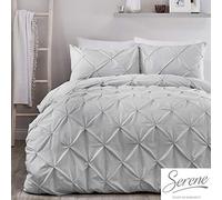 Serene Lara - Set copripiumino per letto king size, colore: argento