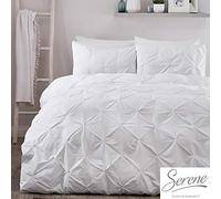 Serene Lara - Set copripiumino per letto king size, colore: Bianco
