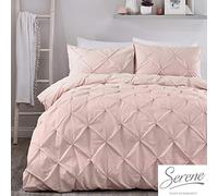 Serene Lara - Set copripiumino per letto king size, facile da pulire, colore: Fard