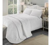 Serene - Luana - Set copripiumino Pinsonic - Letto matrimoniale in bianco