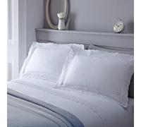 Serene - Rinascimento - Ricamato Pizzo Set Copripiumino, White, King