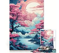 Serene Sakura︰ Dreamscape at Dusk Puzzle da 1000 pezzi per adolescenti, rompicapo, gioco rilassante, taglio premium, regalo di Natale (38x52cm)