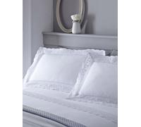 Serene Serene - Renaissance - Set copripiumino e federa con bordi ricamati Bianco