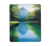 Serene Waters Tappetino per mouse multicolore in gomma ispessita con bordo bloccato, 20 x 24 cm, per ufficio, gioco, studio e scrivania