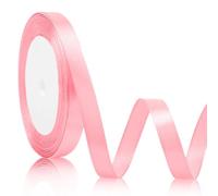 SereneGLow Nastro Rosa Fiocco Rosa Nastro Raso Nastro Rosa per Bomboniere 10mmx22m Nastro Decorazioni Nastro Battesimo Nastro Raso Rosa Nastri Regalo Raso Decorazioni Bomboniere Nastri