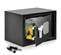 SereneLife Cassaforte, Cassaforte Piccola Elettronica, Cassetta di Sicurezza 31x20x20 cm, Tastiera Digitale, 2 Chiavi, Denaro e Gioielli, per Casa e Ufficio, Montabile a Muro e Pavimento