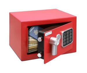SereneLife Cassaforte, Cassaforte Piccola in Acciaio, 23x17x17 cm, Cassetta di Sicurezza Elettronica & Meccanica, 2 Chiavi, per Casa, Hotel, Gioielli e Denaro