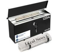 SereneLife Cassetta Postale con Portagiornali, Cassetta Postale da Esterno, Facile Installazione da Parete, 40x8,5x29 cm, Nero